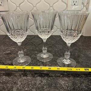 Fostoria Radiance Set of 3 Wine Glass Crystal Glassware